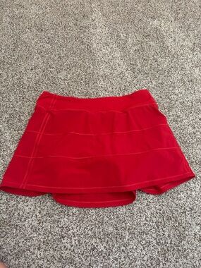 lululemon athletica Red Pleated Athletic Skirt